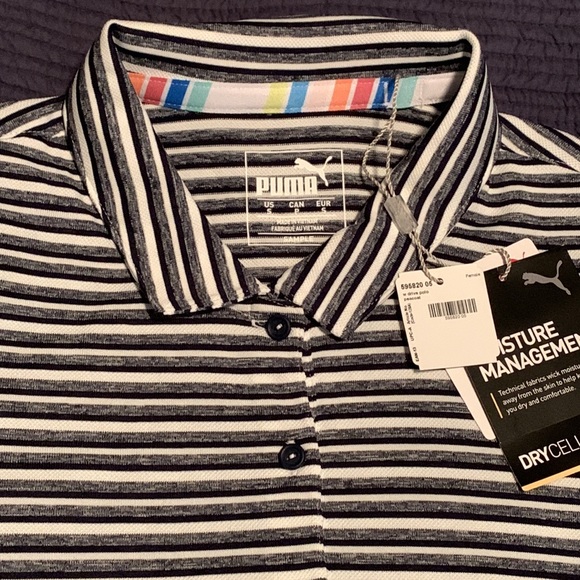 Puma Tops - ⛳️ NWT puma short sleeve striped golf shirt